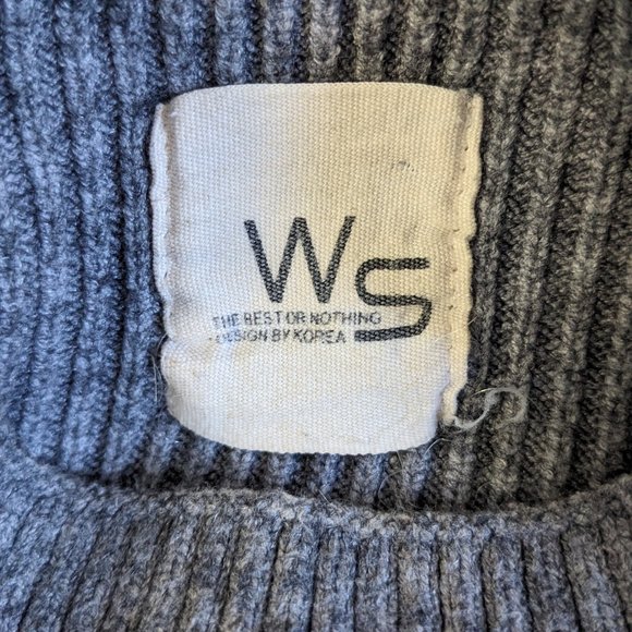 Boxy Mock Neck Balloon Sleeve Cropped Ribbed Knit Sweater - Picture 7 of 8